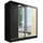 A&J MöbelLand Schiebetürenschrank DUO 200 x 215 x 59,5 cm Weiß/Schwarz