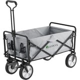 Juskys Bollerwagen 100 kg Tragkraft - Transportwagen faltbar - Einkaufen & Camping - Hellgrau