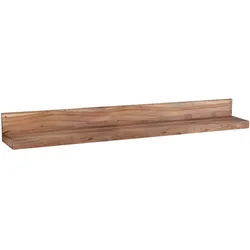 Wandregal `Nako` Massivholz: Flexibles Landhaus-Design, pflegeleicht. Beige, 160x24x17 cm | Kadima Design