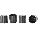 Ibili 4 Moka-Formen mit Rillen - 828800