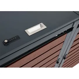 MCW Mülltonnenverkleidung K14 140 x 119 x 102 cm braun