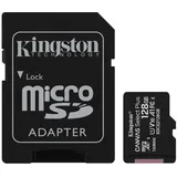 Kingston 128 GB microSDHC Canvas Select Plus 100 MB/s Read A1 Class 10 UHS-I Speicherkarte + Adapter mit frustfreier Verpackung (SDCS2/128GBET)