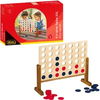 IDENA 40378 - Holzspiel 4 in Einer Reihe XXL,
