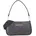 Re Schultertasche Kunstleder Schwarz