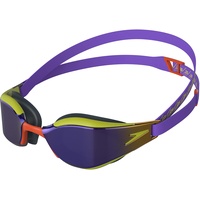 Speedo Unisex-Adult Fastskin Hyper Elite Mirror Swimming Goggles, Lila/Grün, Einheitsgröße