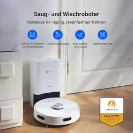 EZVIZ RE4 Plus Saug-/Wischroboter inkl. Absaugstation weiß