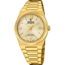 Festina Automatik Herren Swiss Made F20032/2 - beige,gold - 40mm