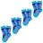 Unabux Freizeitsocken Prints 4-Paar Bunt Blau 16-18