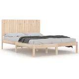 vidaXL Massivholzbett 180 x 200 cm Braun