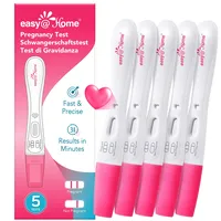 Easy@Home Schwangerschaftstest-Stäbchen mit klarem Ergebnisanzeiger (5, 5er-Packung)