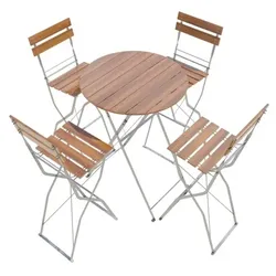 Lex Biergarten Set Biergartengarnitur Biergartenmöbel Hocker Tresenhocker Tisch 5tlg.