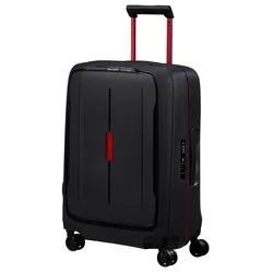 Hartschalen-Trolley SAMSONITE "ESSENS 55", Gr. B/H/T: 40cm x 55cm x 20cm 39 l, schwarz (charcoal, rot), Polypropylen, Strukturmuster, modisch, Koffer, Reisekoffer Hartschalenkoffer Koffer für Flugreisen TSA-Zahlenschloss