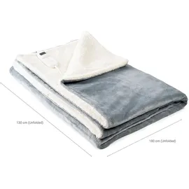 InnovaGoods Heklet Heizdecke 130 x 180 cm Weiß/Grau