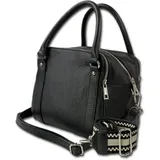 toscanto Leder Umhängetasche, Citytasche Toscanto Tasche schwarz ca. 22cm | Gr.: onesize