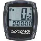 Prophete Fahrradcomputer Basic | LCD | Geschwindigkeitssensor | 9 Funktionen | kabelgebunden | große Anzeige | wassergeschützt | einfache Montage