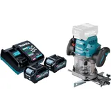 Makita RP 001 GD201 Akku Oberfräse 40 V max. 12 mm Brushless + 2x Akku 2,5 Ah + Ladegerät