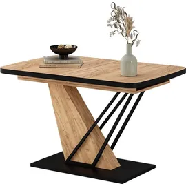 Vicco Fenaro 120 x 80 cm ausziehbar Schwarz/Eiche