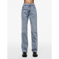 Straight-Jeans »PCKELLY HW STRAIGHT JEANS LB302 NOOS«, Gr. 32 - Länge 32, Light Blue Denim, , 94196057-32 Länge 32