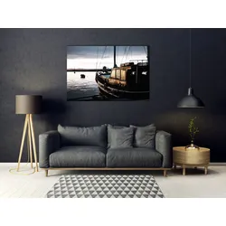 queence Acrylglasbild »Epstein«, Himmel-Meer-Spa-Spa Bilder-Schiffe-Meer Bilder, (1 St.), Fine Art-Print in Galeriequalität queence Farbe Bild(er): beige