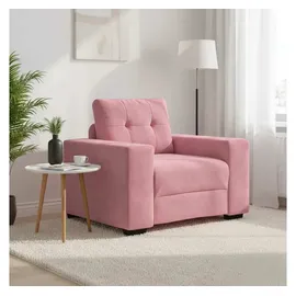vidaXL Sessel Rosa Samt 52 x 80 x 76,5 cm Rosa mit Kissen