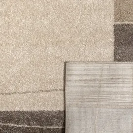 Paco Home Teppich Wohnzimmer Teppich Modern Bordüre, in Braun Beige Preishammer, Grösse:60x100 cm