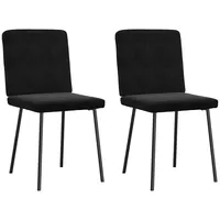 VidaXL Esszimmerstühle 2 Stk. Schwarz Samt