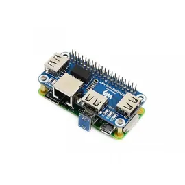 Waveshare Ethernet / USB HUB HAT für Raspberry Pi Zero, 1x RJ45 3x USB