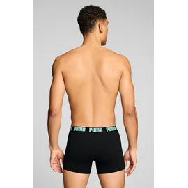 Puma Basic Boxershorts schwarz/mint/emerald XL 2er Pack