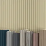 WAVE Lamellen 2,75m HEXIM - MDF Holz Lamellenwand Wandpaneele Lamellenverkleidung Wandverkleidung Lamellenpaneele Holzpaneele Natur (1 Paneel, Wave De Luxe Palomino)