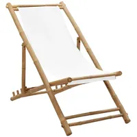 Furnicato Liegestuhl Bambus und Canvas,