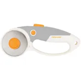 Fiskars Titan-Rollschneider, Rollmesser mit Schlaufengriff, Rechts- und Linkshändig, Klingen-Durchmesser: 60 mm, Orange/Weiß/Grau, 1066040