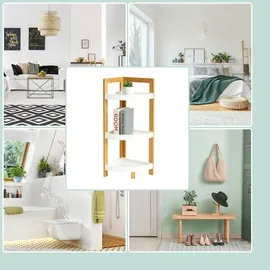 Relaxdays Eckregal 77 x 23 x 23 cm Weiß