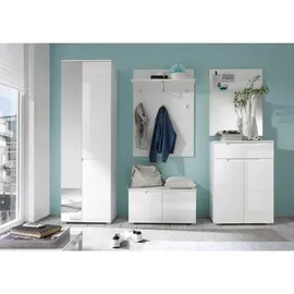 Stella Trading Garderobenpaneel Spice 80 x 119 x 30 cm Weiß Hochglanz