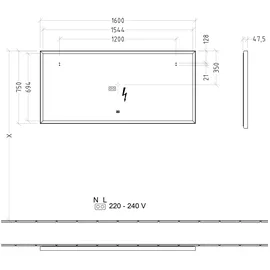 Villeroy & Boch Subway 3.0 Spiegel mit LED-Beleuchtung, A4631600