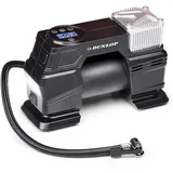 Dunlop Digitaler Luftkompressor - Luftpumpe 150PSI/10Bar - Inkl. 3 Aufsätze - Digitale LED Anzeige - Schwarz