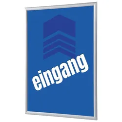 Showdown Klapprahmen - DIN A4 - Komplett-Set - Eingang Deutsch - Blau/Silber