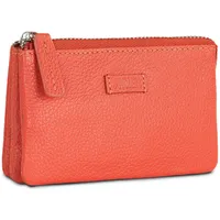 JASLEN - Geldbörse Damen Leder - Strapazierfähige Portmonee Damen Leder - Geldbeutel Damen. Damen-Geldbörsen. Portemonnaie Damen Leder mit Mehreren fächern, Rot