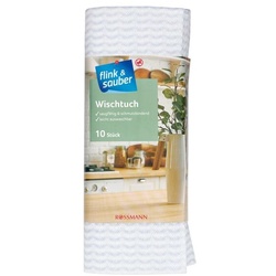 flink & sauber 10er-Pack Wischtücher mehrfarbig, 38 cm