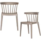 Woood Gartenstuhl 52 x 52 x 75 cm taupe 2 St.