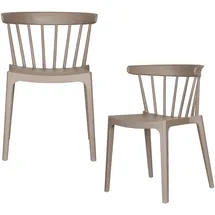 Woood Gartenstuhl 52 x 52 x 75 cm taupe 2 St.