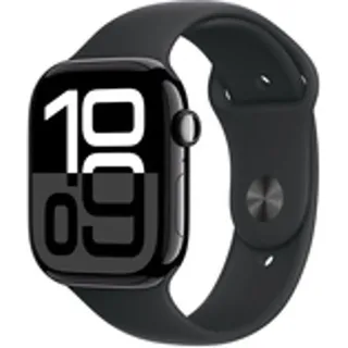 Apple Watch Series 10 GPS 46 mm Aluminiumgehäuse diamantschwarz Sportarmband schwarz M/L