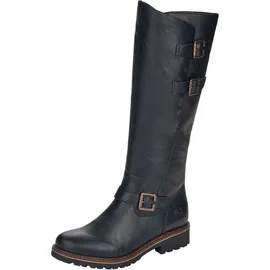 REMONTE Damen R6590 Kniehohe Stiefel, schwarz / 01, 43