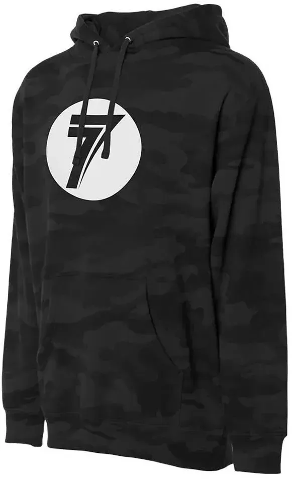 Seven Dot Kapuzenpullover - Black Camo - S