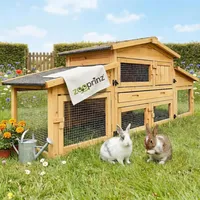 zooprinz Kleintierstall Dorf Alm 180 x 72 x 62 cm Braun