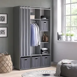 Vicco Kinderkleiderschrank Luigi 105,8 x 178,1 cm Kiefer grau