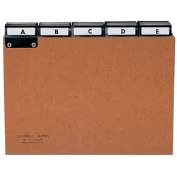 DURABLE Karteiregister A - Z, Pressspan, DIN A4 quer, braun