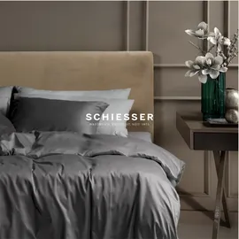 SCHIESSER Ella Uni Dunkelgrau 135 x 200 cm + 80 x 80 cm
