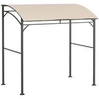 Outsunny Grillpavillon 2,15 x 1,5 m inkl. 1 Seitenteil Beige