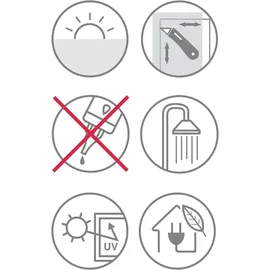 GARDINIA Fensterfolie Textile 75, semitransparent,