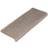Floordirekt KARAT Velours-Stufenmatte Sundae Selbstklebend Rechteckig Beige 23,5 x 65 cm